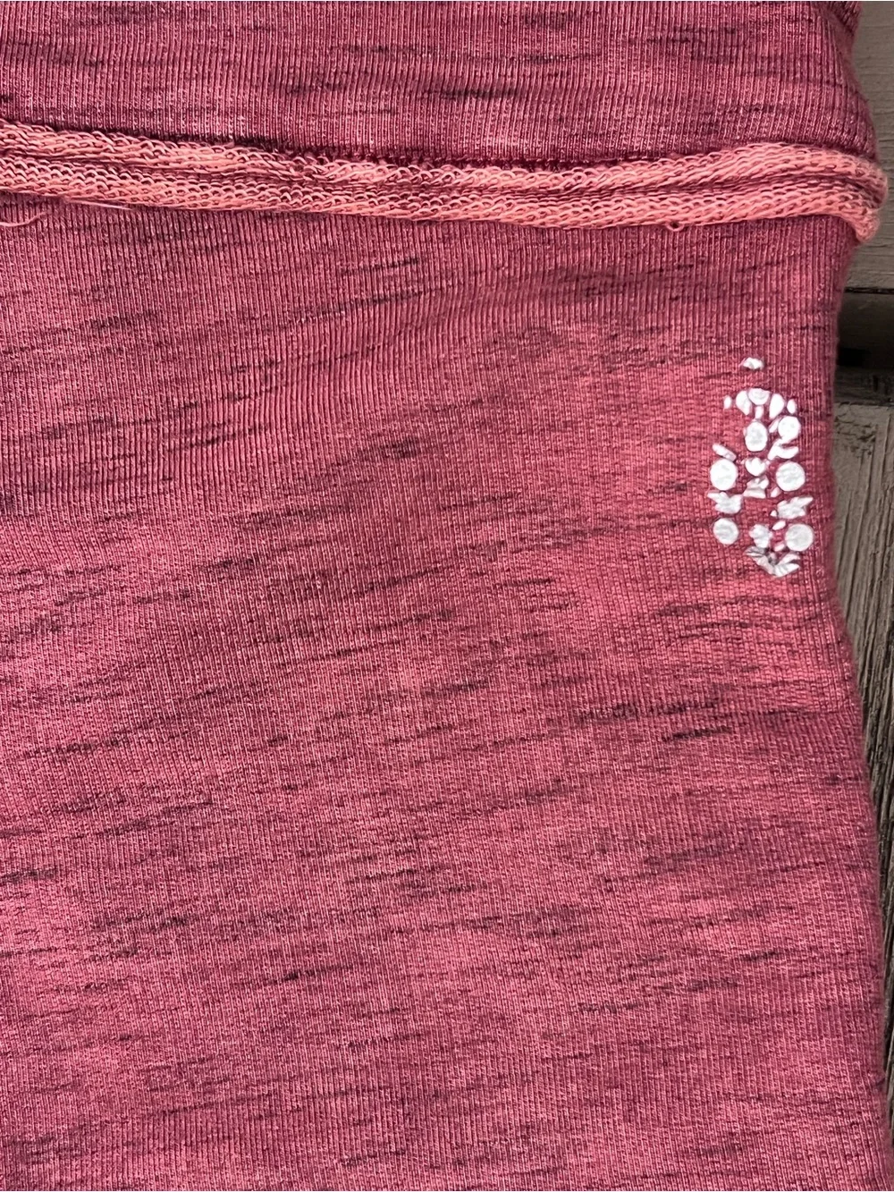 Free People Movement Small Washed Red Patchwork Jogger Sweatpants